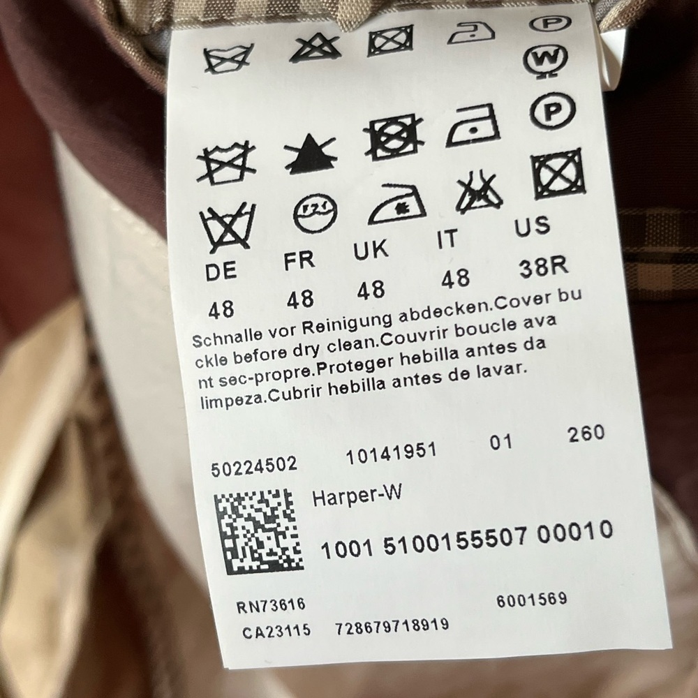 Hugo Boss Men’s Safari Field Jacket Coat tan 38R - Picture 12 of 12